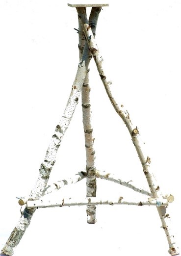 MADÁRHÁZ TARTÓ LÁB NYÍR 110 CM